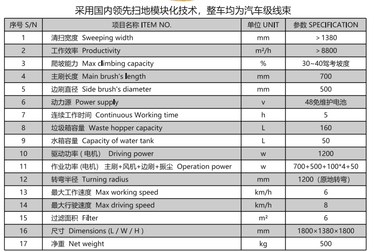 洁路宝驾驶呼图壁扫地机1400